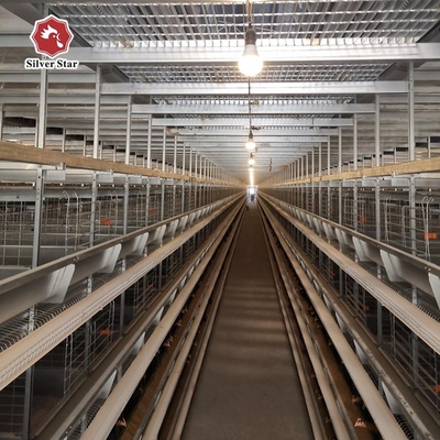 Galvanized A Type 4 Tier H Type 4 Tier Large Layer Chicken Cages For Chicken Cage