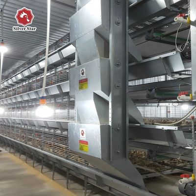 4Tiers Broiler Chicken Cages Cage de batería para 4Tiers Cage de pollo bebé Equipo de cría de aves de corral Sistema automático