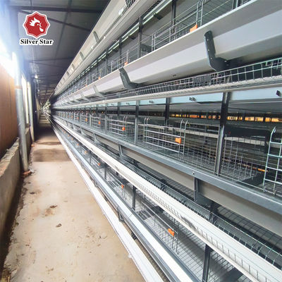 Hot Dipped Galvanized Steel 8 Tiers High Density Full Automatic Operation Battery Chicken Cage Poultry Farming Equipment